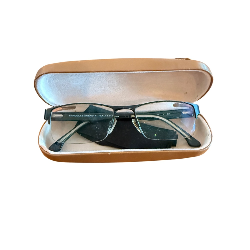Shaquille O'Neal Signature‎ 4004 Black Semi-Rimless Eyeglass FRAMES ONLY